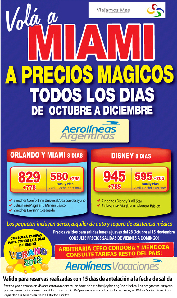Vacaciones en Miami y Orlando